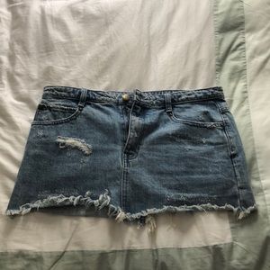 Free People Cute to Boot Denim Skirt